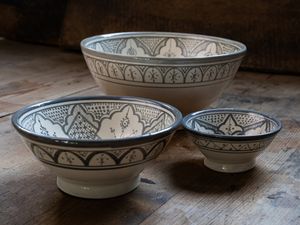 Hovedbilde Håndmalt skål grå 12 cm